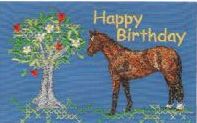carte anniversaire cheval