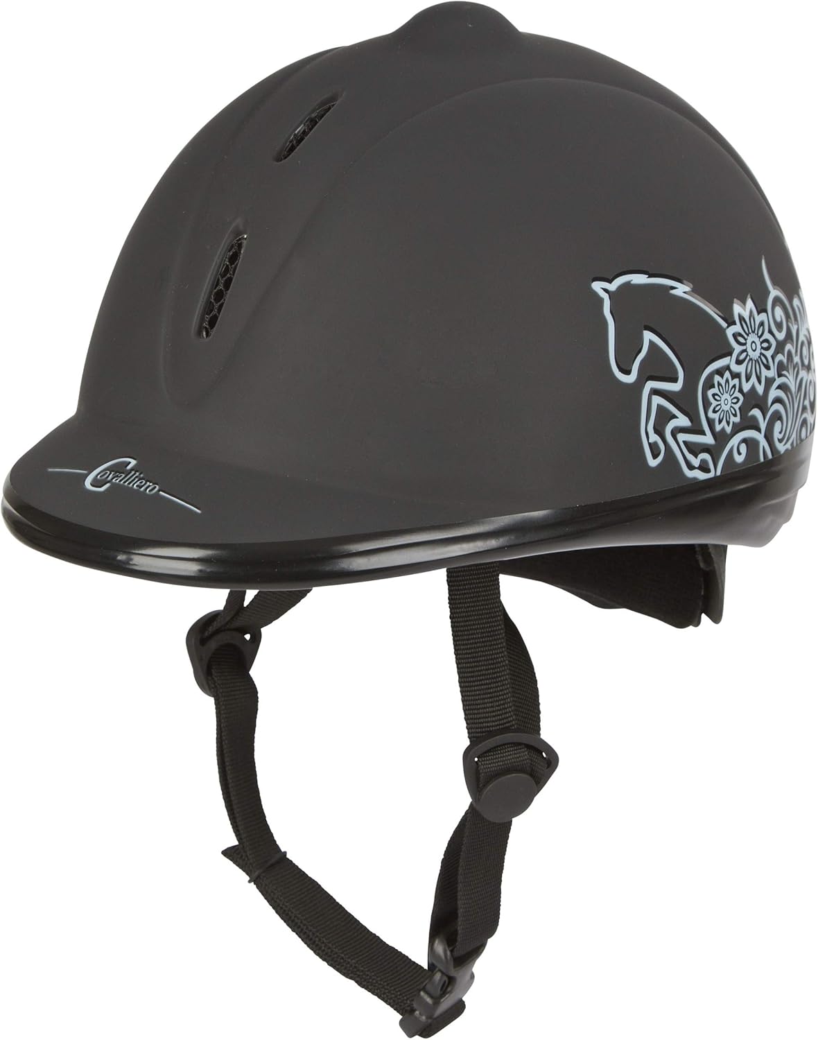 Casque d'équitation tendance pour enfants aux coloris modernes avec un design floral casque equitation