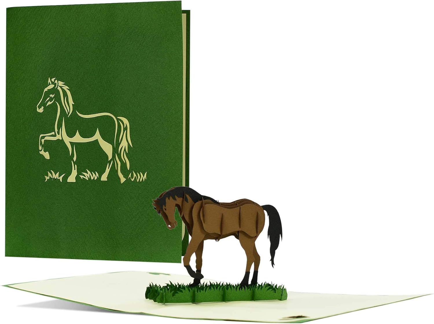 carte anniversaire 3d cheval