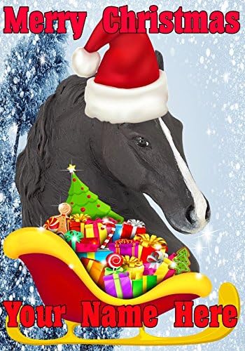 Carte noel tete cheval