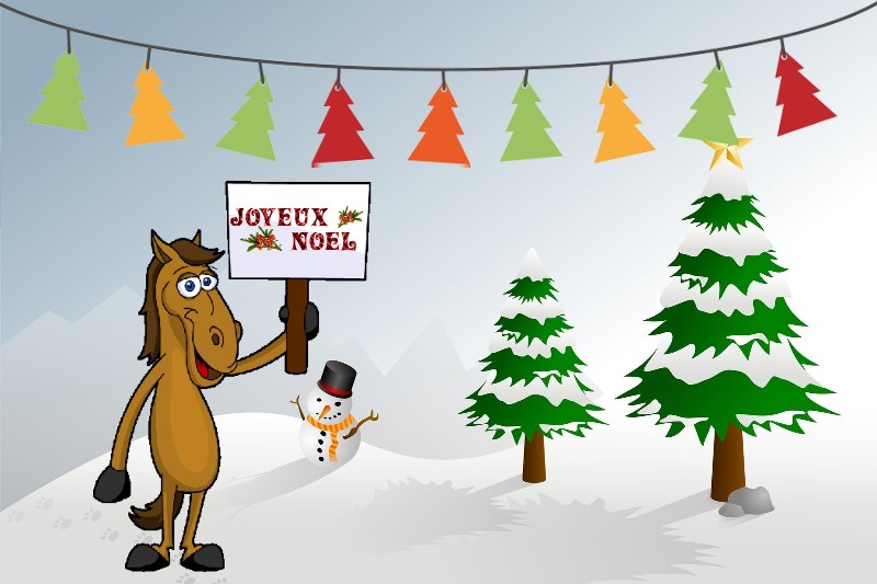 cartes noel cheval christmas cards horse