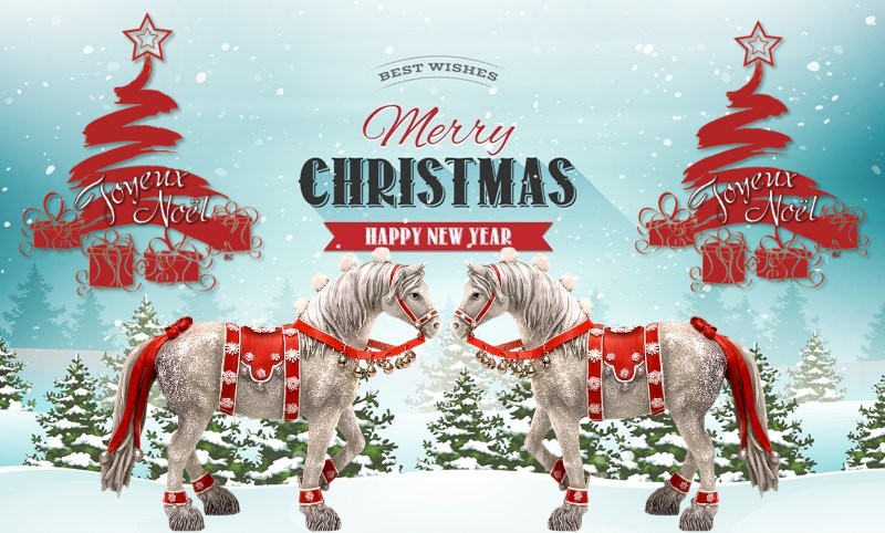 cartes noel cheval