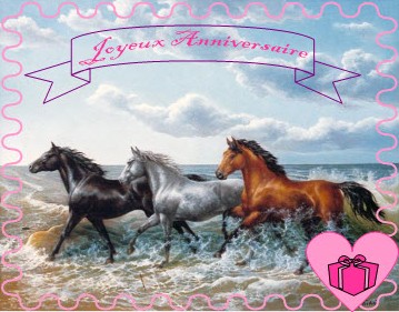 carte anniversaire cheval