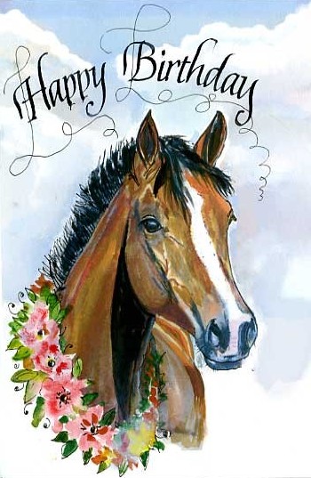 Carte anniversaire cheval joyeux anniversaire  Carte anniversaire cheval,  Carte anniversaire humoristique, Anniversaire cheval