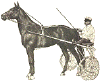 clipart ancien cheval de trot