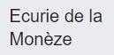 écurie de la moneze