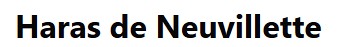 haras de neuvillette pension pour chevaux dans l'Oise