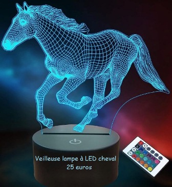 veilleuse lampe led cheval